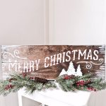 White Merry Christmas Wood Sign