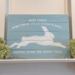 Cottontail Wooden Easter Sign