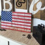 American Flag Wooden Sign