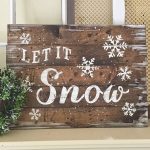 Let it Snow Wood Signs