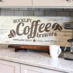 Wooden Kitchen Coffee Signs