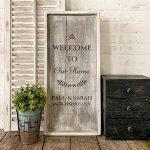 Wooden Kitchen Welcome Sign