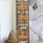 Trick and Treat Wooden Halloween Sign