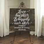 Wedding - Love and Laughter Wood Sign