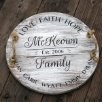 Love, Faith, Hope Wooden Family Sign