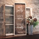 Act Justly - 14x34 Wood Frame