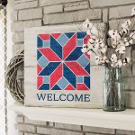 Barn Quilt Welcome - 24x24 Wood Sign