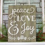 Pinecone Peace Love & Joy - 20x24 Wood Sign