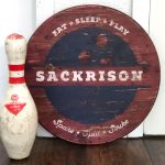 Sports Series - Bowling 18" Round Wood Sign