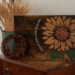 Fall In Love Sunflower - 18x24 Wood Sign