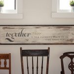 Together is Our Favorite Place - 12x48 framed Wood Sign