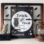 Trick or Treat Owl Moon - 20x24 Wood Sign