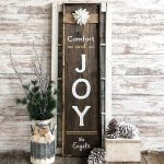 Comfort and Joy Porch 14x50 Framed Wood Sign