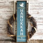 Hanukkah Porch - 14x50 Framed Wood Sign