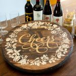 Cheers Floral Tray - 18" Round Wood Tray