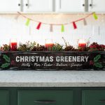 Christmas Greenery Centerpiece Box - 4x32x6 Wood Box