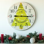 Christmastime Clock - 24" Round Wood Clock