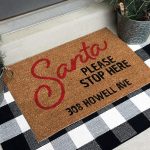 Santa Please Stop Here - 24x35 Doormat