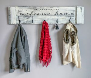 Welcome Home Coat Rack - 12x48 Wood Coat Rack