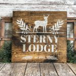 Family Lodge - 24x24 Wood Sign