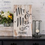 Mr & Mrs Vertical - 16x24 Wood Sign