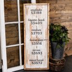 Zip Codes - 14x34 Framed Wood Sign