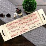 Drink Up Wine Tray - 12x32 Wood Tray