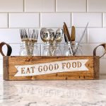 Eat Good Food Utensil Box - 5x14x5 Wood box