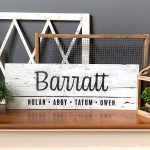 Family Names - 12x32 Wood Sign