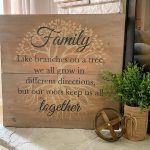 Family Roots - 24x24 Wood Sign