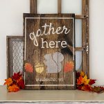 Fall Gather Here - 18x24 Wood Sign