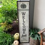 Welcome Fall 14x50 Framed Wood Sign