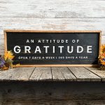 An Attitude of Gratitude - 14x34 Framed Wood Sign