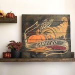 Family Name Cornucopia - 24x24 Wood Sign