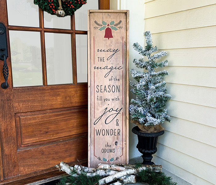 Magic Joy and Wonder Porch - 14x50 Framed Wood Sign