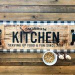 Serving Up Food and Fun Tray - 12x36 Wood Tray