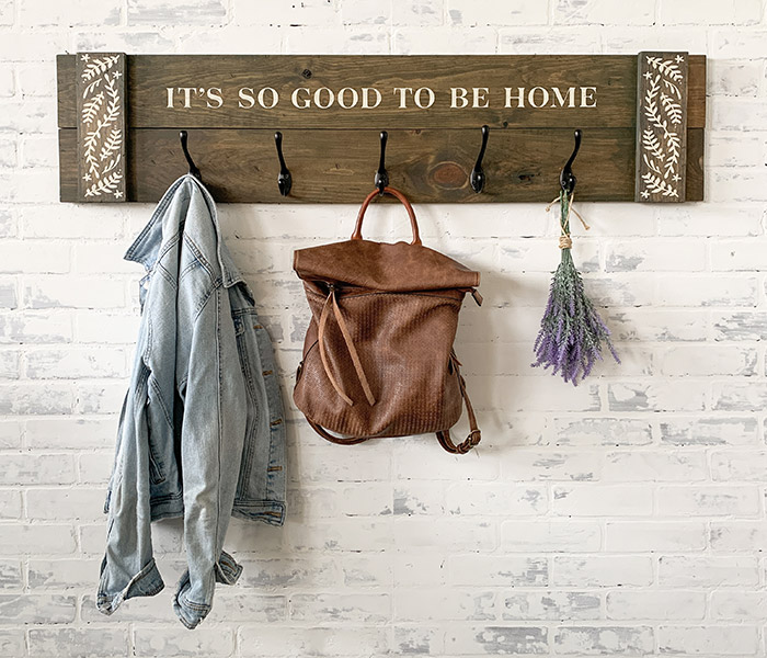 Good to be Home Coat Rack - 12x48 Wood Rack