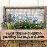 Herb Names Garden Wood Box - 4x6x8