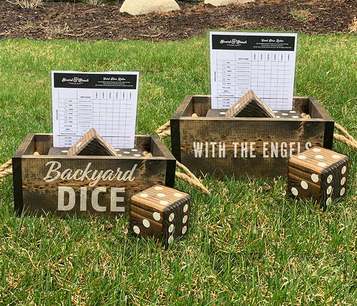 Backyard Dice and Box