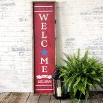 Welcome Stars and Stripes Porch - 14x50 Framed