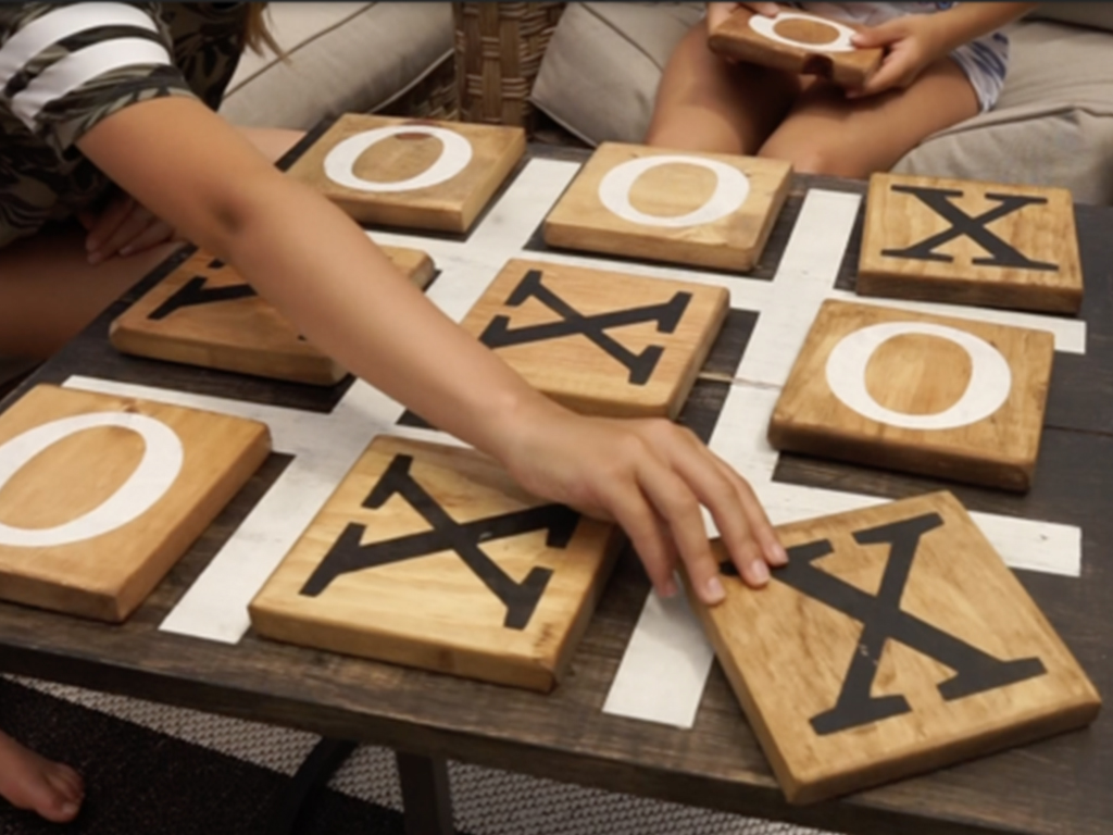 DIY Your Own Game Tic Tac Toe: Football - The Rustic Brush