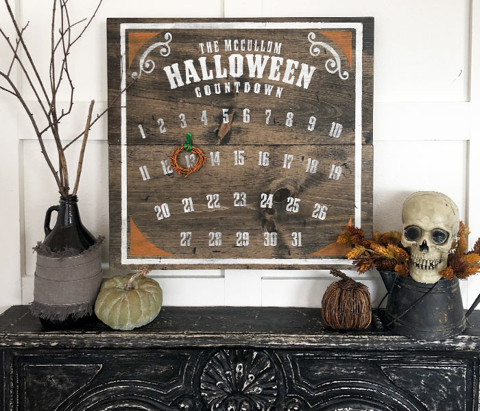 Gothic Style Halloween Countdown - 24x24