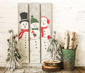 Snowman Trio Wood Squares Set – Dewberry U