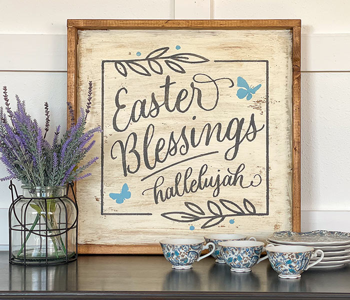 Easter Blessings - 22x22 Framed