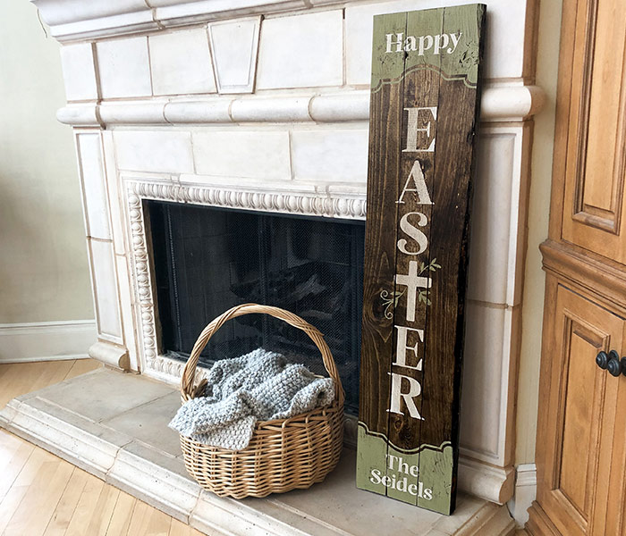 Happy Easter Cross Porch - 12x48