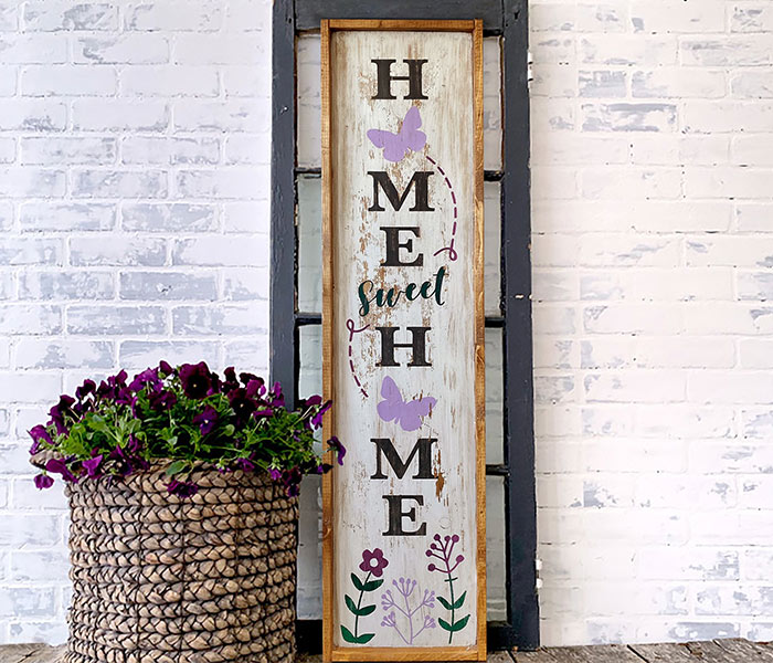 Home Sweet Home Butterfly Porch - 14x50 Framed