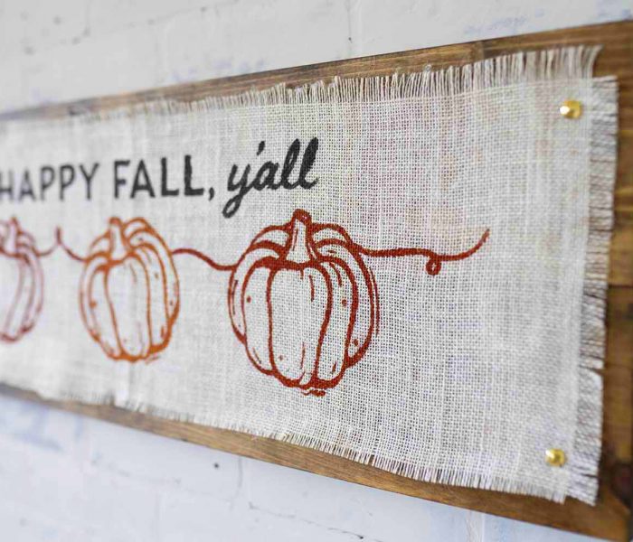 Happy Fall Burlap Project