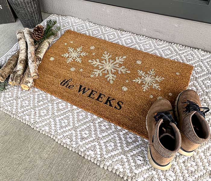 Snowflakes - 18x30 Doormat