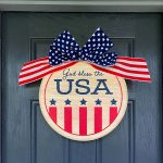 God Bless The USA Door Hanger - 18" Round