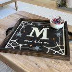 Spider Web Monogram Tray - 22x22 Framed